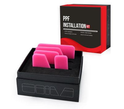 Foshio Pink PPF Squeegee Set - Набор выгонок для пленки мягких