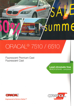 Каталог флуоресцентних плівок для реклами Oracal 7510/6510