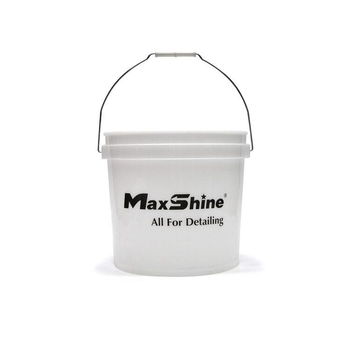 MaxShine Detailing Bucket - Відро для миття та полірування біле, без кришки, 13 L