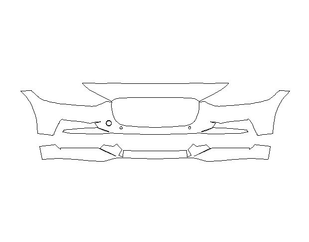 Jaguar XE 2020 Седан Передній бампер Hexis