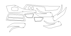 Комплект викрійок для салону BMW 1 SERIES 5 DOOR 2018  /assets/images/items/5309/0964273001652281100.png