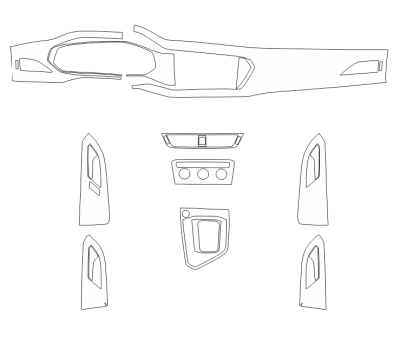 Комплект викрійок для салону VOLKSWAGEN THARU R-LINE 2019