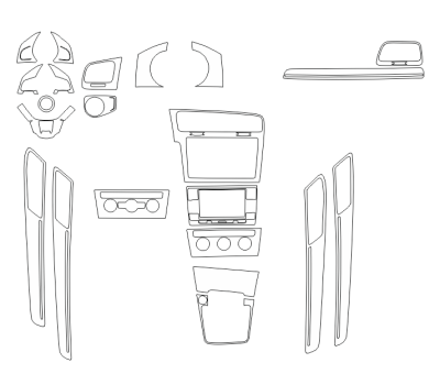 Комплект викрійок для салону VOLKSWAGEN GOLF 2018