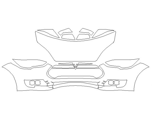 Tesla Model S 2012 Седан Стандартний набір частково Hexis