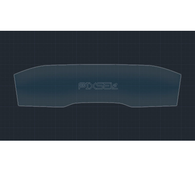 Защитное стекло Pixsel на приборную панель PEUGEOT 508 - 11.7“ 2018 - (гибридное мат)