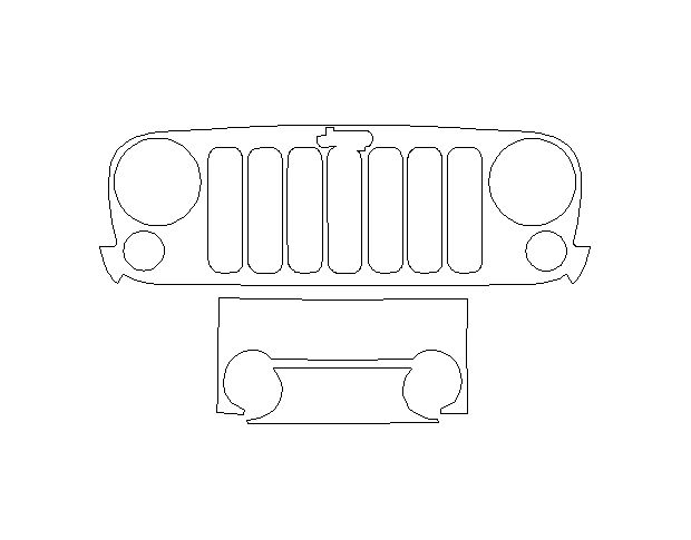 Jeep Wrangler JK 2018 Внедорожник Передний бампер LLumar Platinum