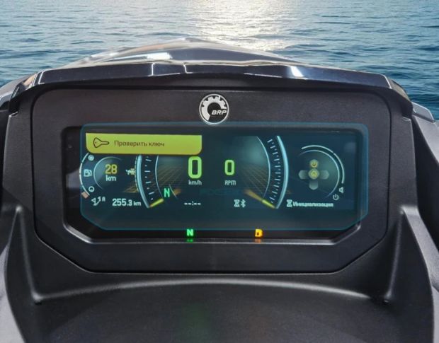 Защитное стекло Pixsel на спидометр гидроцикла BRP SEA-DOO RXT-X 325 2024 8.4“ (гибридное глянец)