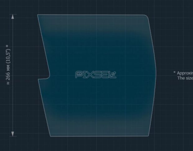 Захисне скло Pixsel на монітор RENAULT RAFALE 14.6“ 2023 - (гібридне глянець)