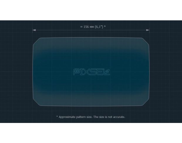 Захисне скло Pixsel на спідометр мотоцикла HONDA FORZA 125 / 350 / 750 2025 7.1“ (гібридне глянець)