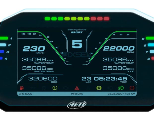 Захисне скло Pixsel на монітор AIM MXG 1.3 7“ (гібридне глянець)