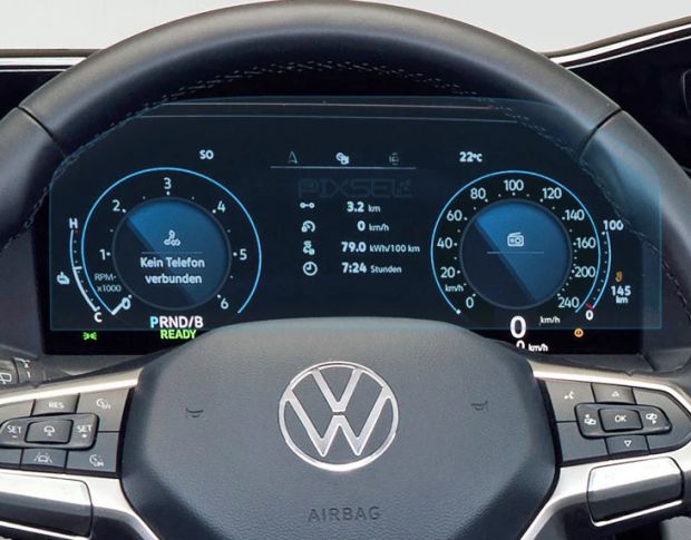 Захисне скло Pixsel на панель приладів VOLKSWAGEN CARAVELLE 12.3“ 2025 - (гібридне мат)