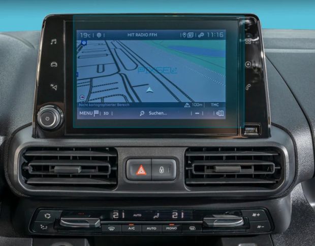 Защитное стекло Pixsel на монитор FIAT DOBLO 9.4“ 2024 - (гибридное глянец)