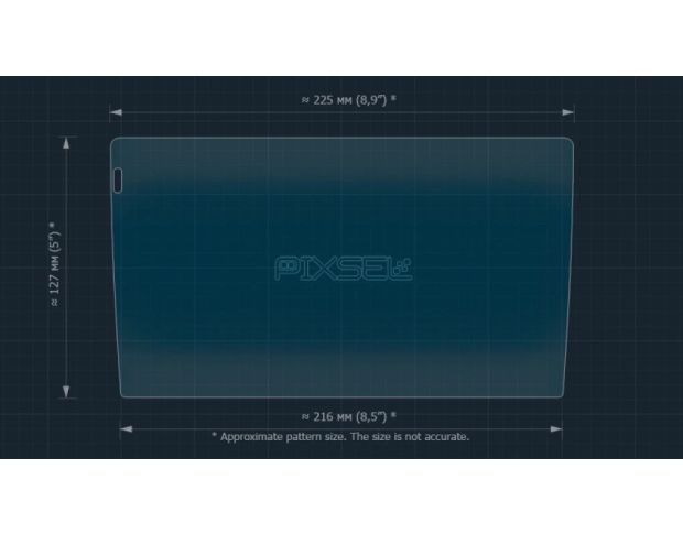 Защитное стекло Pixsel на монитор TEYES CC4 PRO 2K 9“ (гибридное мат)