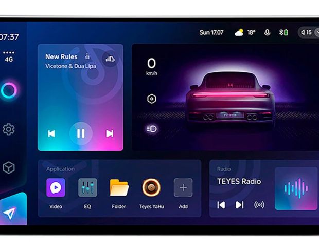 Защитное стекло Pixsel на монитор TEYES CC4 PRO 2K 9“ (гибридное мат)
