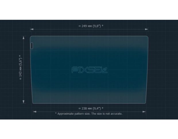 Защитное стекло Pixsel на монитор TEYES CC4 PRO 2K 10“ (гибридное мат)