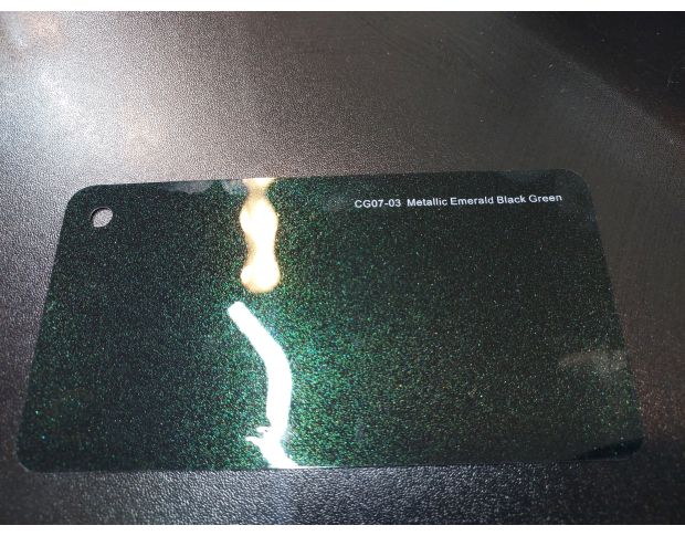 FORMULA PPF Metallic Emerald Black Green Gloss - Антигравийная защитная черная хамелеон плёнка (глянцевая) 1.52 m