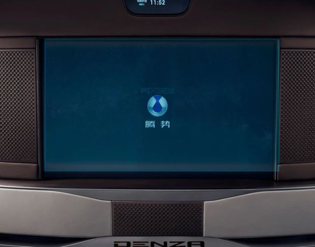 Защитное стекло Pixsel на задний монитор DENZA D9 31.6“ 2022 - (гибридное глянец)