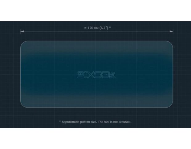 Защитное стекло Pixsel для заднего климат-контроля XIAOMI YU7 7.3“ 2025 - (гибридное мат)