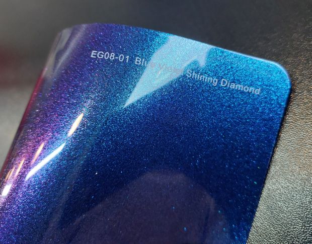 FORMULA PPF Blue Violet Shining Diamond Gloss - Антигравийная защитная сине-фиолетовая хамелеон плёнка (глянцевая) 1.52 m