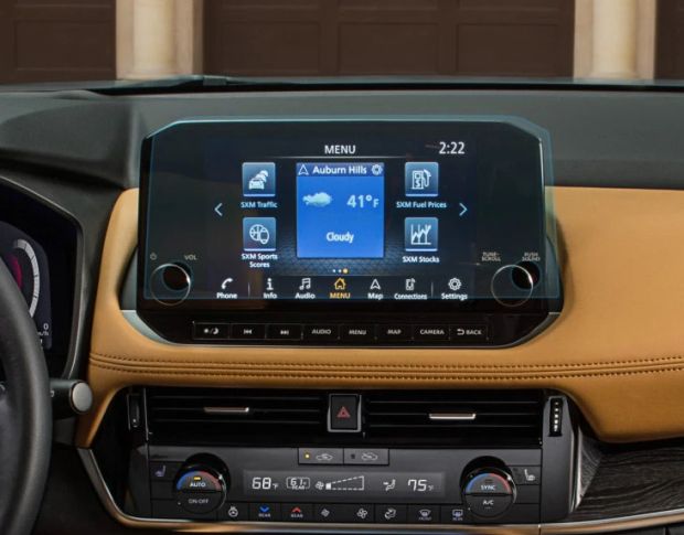 Защитное стекло Pixsel на монитор NISSAN ROGUE 12.7“ 2020 - 2023 (гибридное глянец)