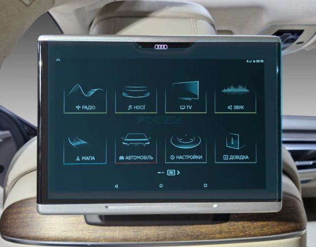 Захисне скло Pixsel на задній монітор AUDI A8 / S8 11.4“ 2018 - 2023 (гібридне мат)