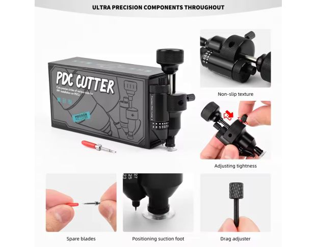 Foshio Metal Radar Hole PDC Cutter With Extra 10 Blades - Інструмент для вирізання парктроніків