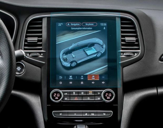 Захисне скло Pixsel на монітор RENAULT MEGANE 11.6“ 2016 - 2022 (гібридне глянець)