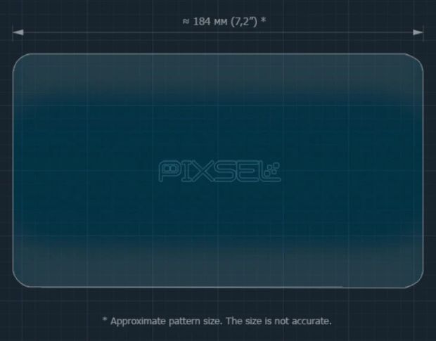 Защитное стекло Pixsel для заднего планшета MERCEDES BENZ EQS 8.3“ 2023 - (гибридное глянец)