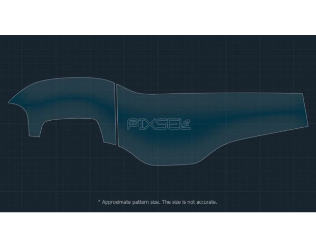 Захисне скло Pixsel на широкий (дві частини) монітор MERCEDES BENZ EQS 49.1“ 2022 - (гібридне мат)