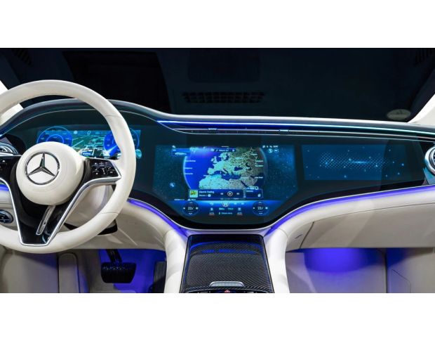 Защитное стекло Pixsel на широкий монитор MERCEDES BENZ EQS 49.1“ 2022 - (гибридное мат)