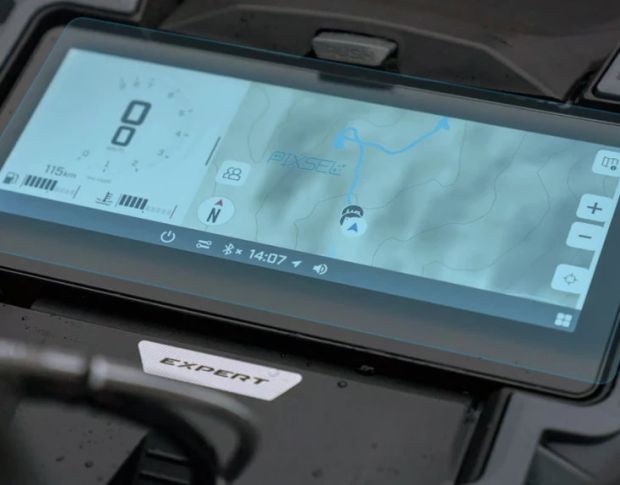 Захисне скло Pixsel на монітор снігохода BRP SKI-DOO SUMMIT 10.25“ 2024 - (гібридне глянець)
