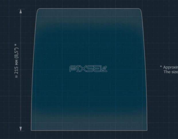 Защитное стекло Pixsel на монитор RENAULT CAPTUR 11.6“ 2020 - 2024 (гибридное мат)