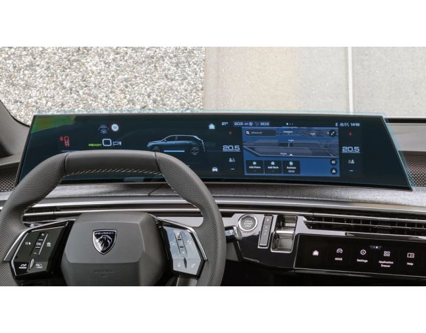 Защитное стекло Pixsel на монитор PEUGEOT 5008 27.9“ 2025 - (гибридное глянец)