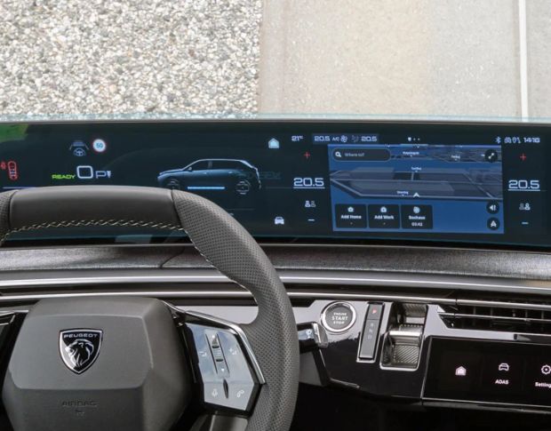 Защитное стекло Pixsel на монитор PEUGEOT 5008 27.9“ 2025 - (гибридное глянец)