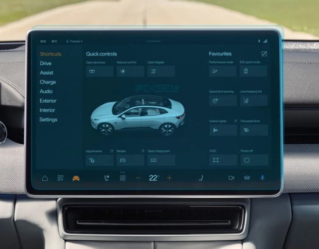 Захисне скло Pixsel на монітор POLESTAR 4 16.6“ 2023 - (гібридне глянець)