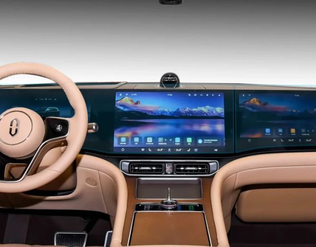 Защитное стекло Pixsel на широкий (две части) монитор AITO M9 50.4“ 2024 - (гибридное мат)