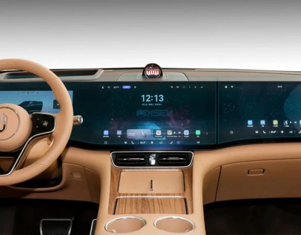 Захисне скло Pixsel на широкий (дві частини) монітор AITO M8 50.4“ 2025 - (гібридне глянець)