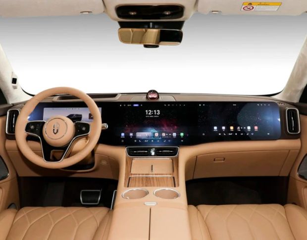 Защитное стекло Pixsel на широкий (две части) монитор AITO M8 50.4“ 2025 - (гибридное мат)