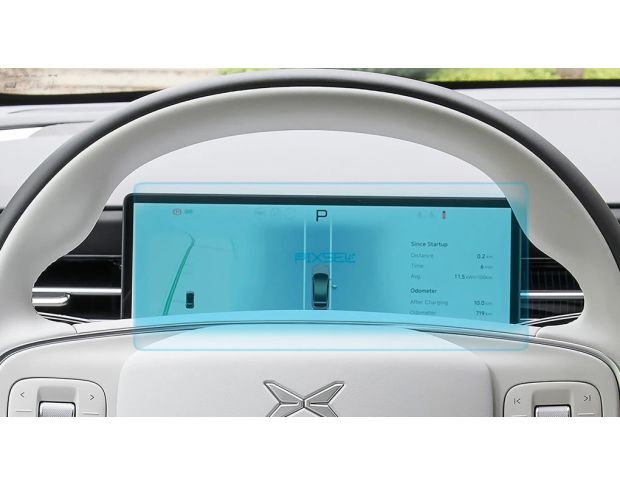 Защитное стекло Pixsel на приборную панель XPENG G6 10.9“ 2025 - (гибридное глянец)