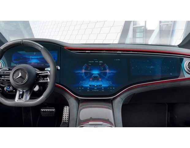 Защитное стекло Pixsel на широкий (две части) монитор MERCEDES BENZ EQE 48.9“ 2022 - (гибридное глянец)