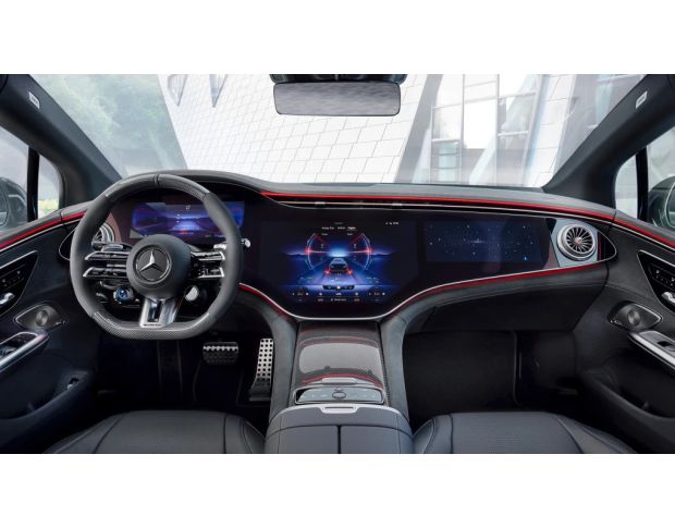 Защитное стекло Pixsel на широкий (две части) монитор MERCEDES BENZ EQE 48.9“ 2022 - (гибридное мат)