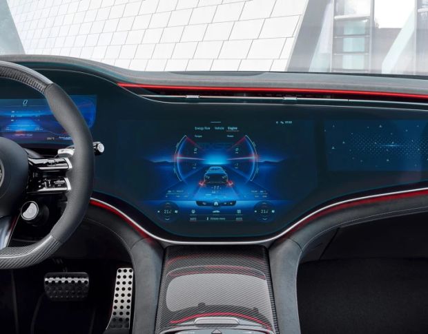 Захисне скло Pixsel на широкий монітор MERCEDES BENZ EQE 49.1“ 2022 - (гібридне мат)