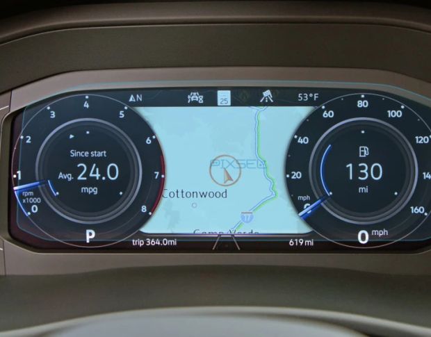 Защитное стекло Pixsel на приборную панель VOLKSWAGEN ATLAS 9.9“ 2017 - 2020 (гибридное глянец)