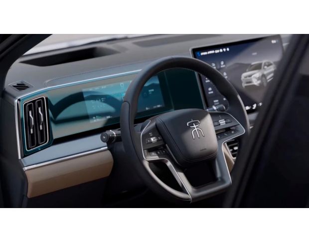 Защитное стекло Pixsel на приборную панель BYD SONG L DM-I 12“ 2024 - (гибридное глянец)