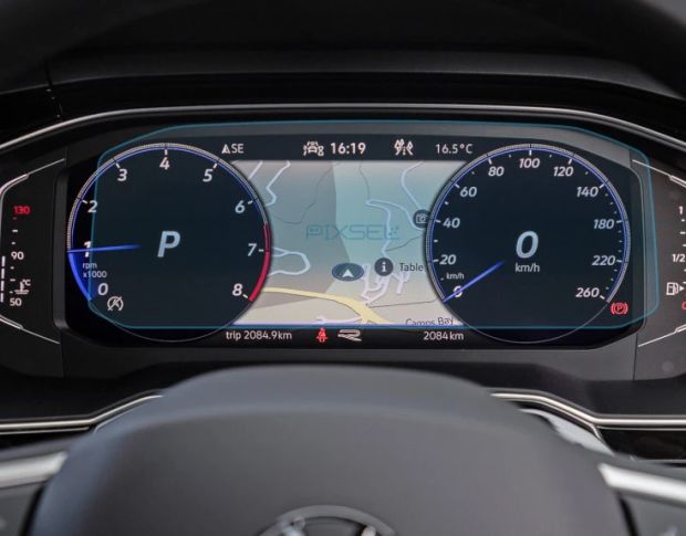 Защитное стекло Pixsel на приборную панель VOLKSWAGEN TAIGO 9.9“ 2022 - (гибридное глянец)