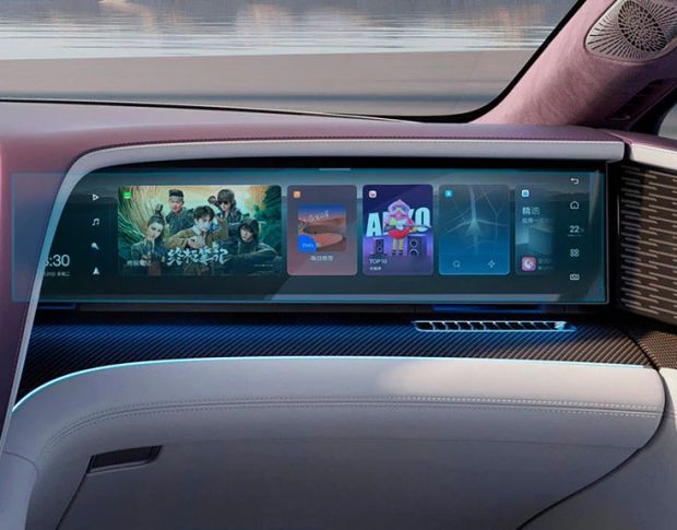 Защитное стекло Pixsel для монитора пассажира YANGWANG U7 24.7“ 2025 - (гибридное мат)