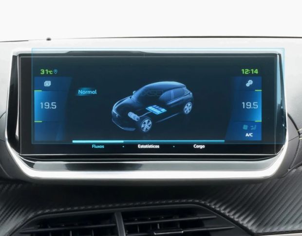 Защитное стекло Pixsel на монитор PEUGEOT 208 11.3“ 2019 - 2023 (гибридное мат)