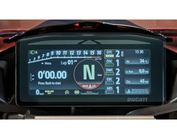 Защитное стекло Pixsel на спидометр мотоцикла DUCATI PANIGALE V4 2025+ 8.2“ (гибридное глянец)