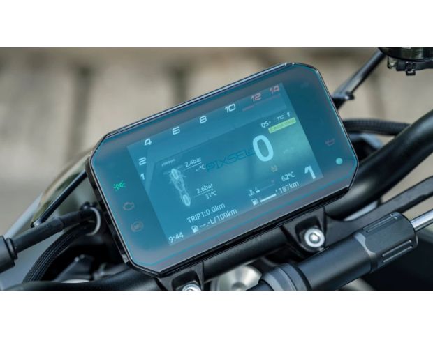 Захисне скло Pixsel на спідометр мотоцикла CFMOTO 675NK 2024+ 6.8“ (гібридне глянець)