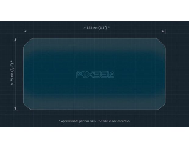 Захисне скло Pixsel на спідометр мотоцикла CFMOTO 675NK 2024+ 6.8“ (гібридне глянець)